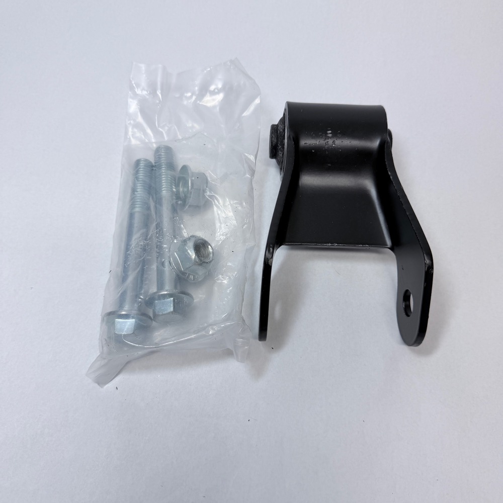 Black Rear Leaf Spring Shackle Bracket with Bushing and Mounting Hardware Kit